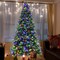 9ft Pre-Lit Snowy Christmas Hinged Tree 11 Flash Modes w/ 780 Multi-Color Lights